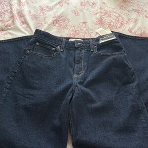 Abercrombie & Fitch Women's Dark Blue Straight Leg Jeans